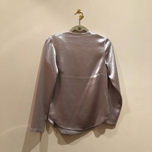 H&M high neck silver top